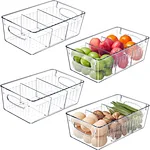 Stackable Clear Bins With Removable Dividers