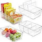 Stackable Clear Bins With Removable Dividers